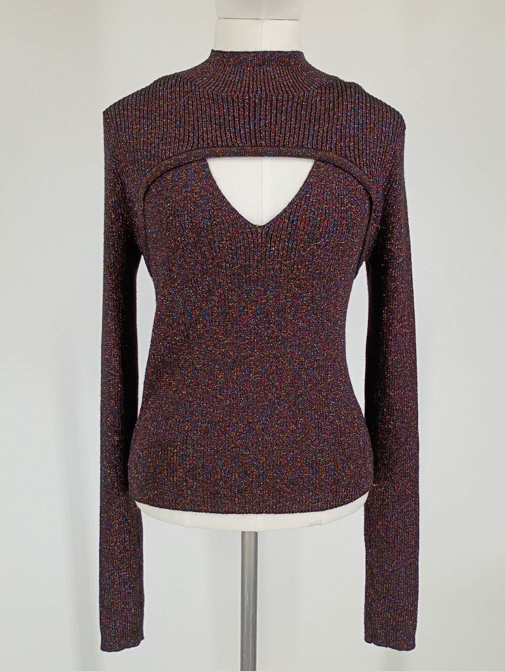 It's Our Time Multicolor Metallic Tank with Sweater Combo